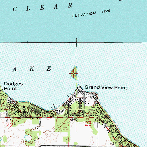 Topographic Map of Woodford Island, IA
