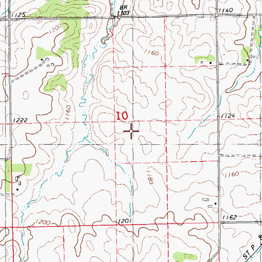 Topographic Map of Kruse Farm Cemetery, IA