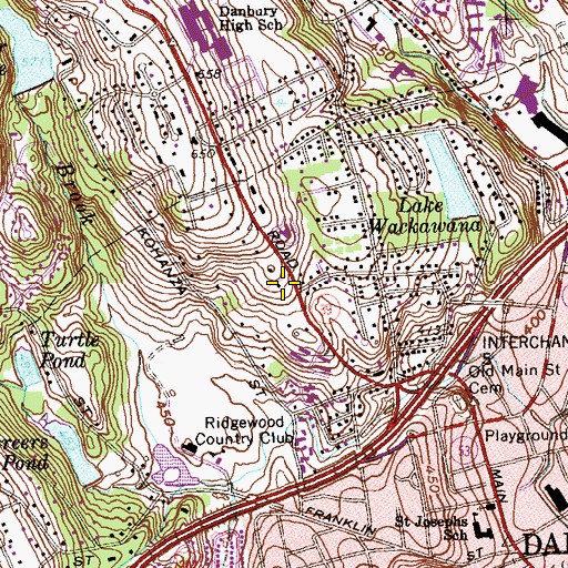 Topographic Map of Assumption Greek Orthodox Church, CT