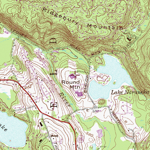 Topographic Map of Barlow Mountain Elementary School, CT