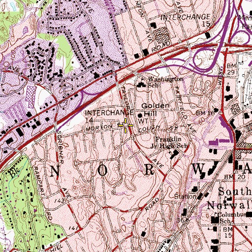 Topographic Map of Bible Way Temple, CT