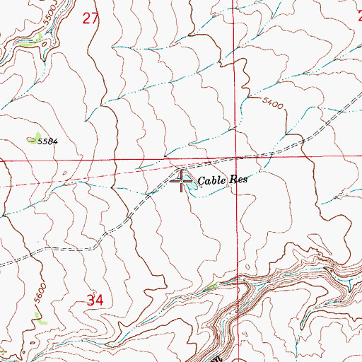Topographic Map of Cable Reservoir, CO
