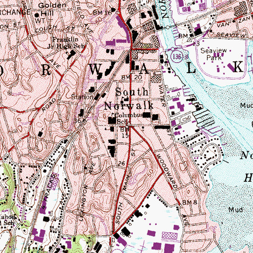 Topographic Map of Canaan Institution Baptist Church, CT