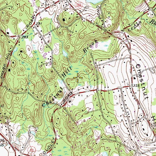 Topographic Map of Cherry Lane Park, CT