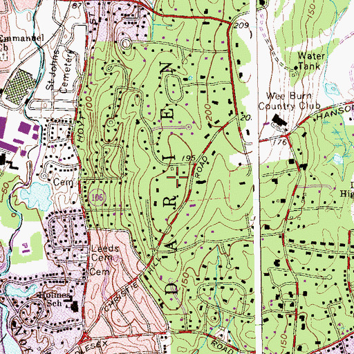 Topographic Map of Christie Hill, CT