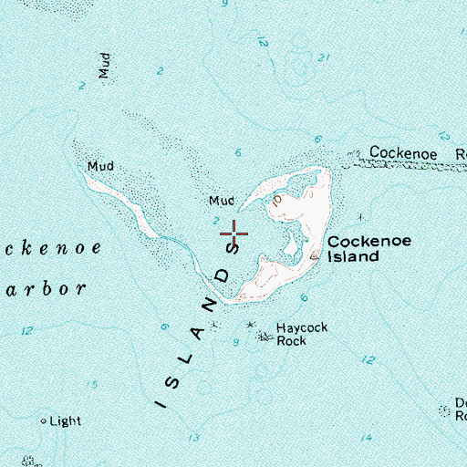 Topographic Map of Cockenoe Bay, CT