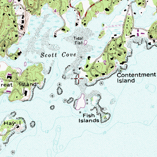 Topographic Map of Colyer Point, CT