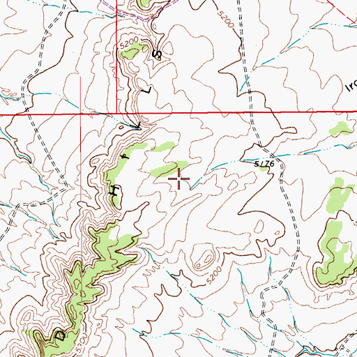Topographic Map of Iron Ridge, CO