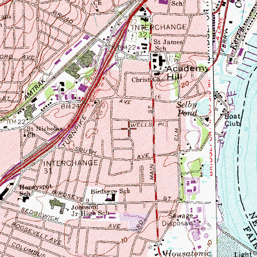 Topographic Map of Cupheag (historical), CT