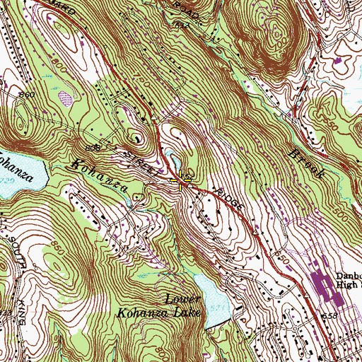 Topographic Map of Danbury Church of Christ, CT