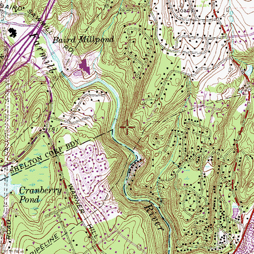 Topographic Map of Far Mill Park, CT