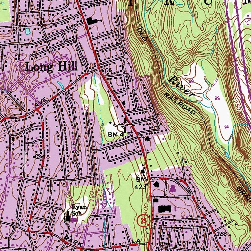 Topographic Map of Holy Cross Lutheran Church, CT
