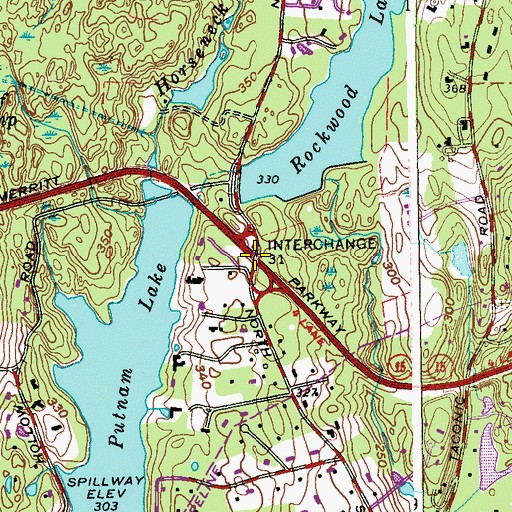 Topographic Map of Interchange 31, CT