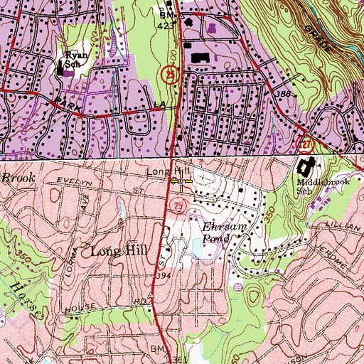 Topographic Map of Interchange 49, CT