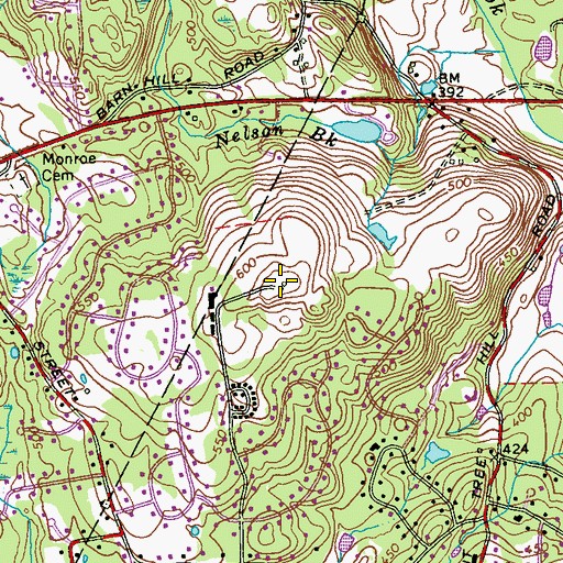 Topographic Map of Israel Hill, CT