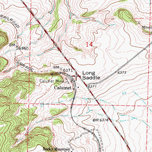 Topographic Map of Long Saddle, CO