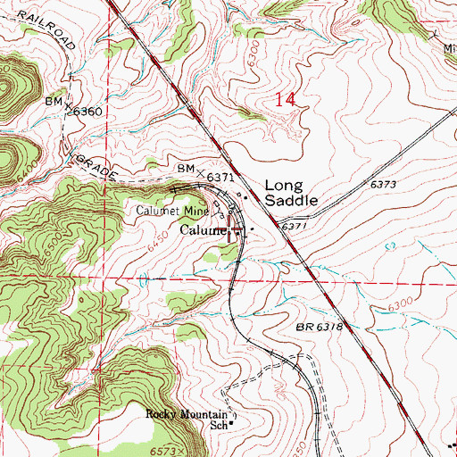 Topographic Map of Calumet, CO