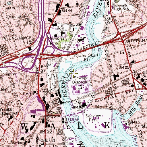 Topographic Map of Liberty Point, CT