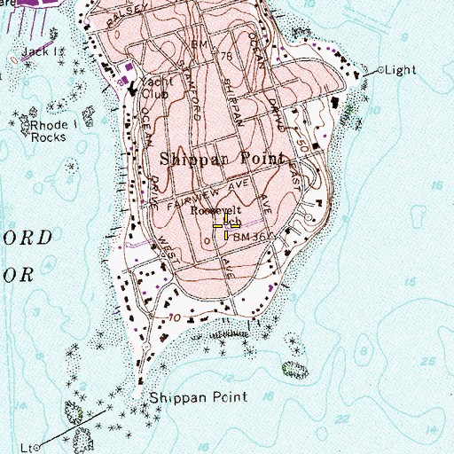 Topographic Map of Low and Heywood School (historical), CT
