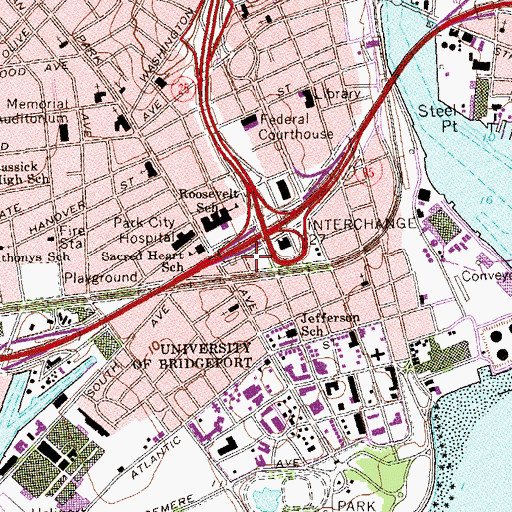 Topographic Map of Marina Village, CT