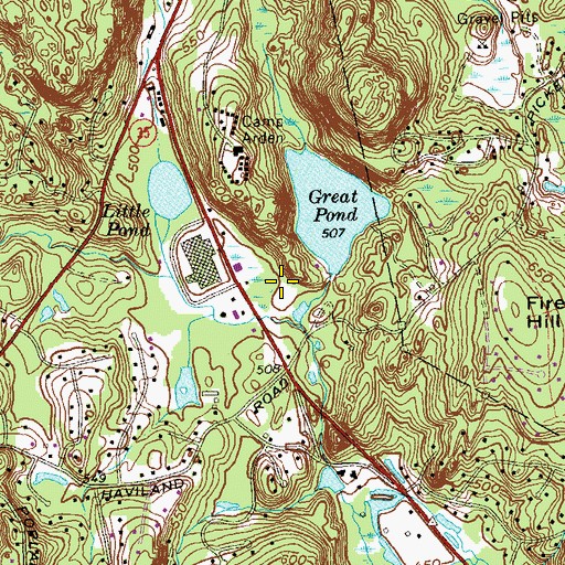 Topographic Map of Martin Park, CT