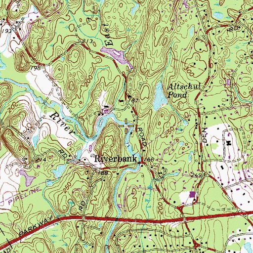 Topographic Map of Newman Mills Park, CT