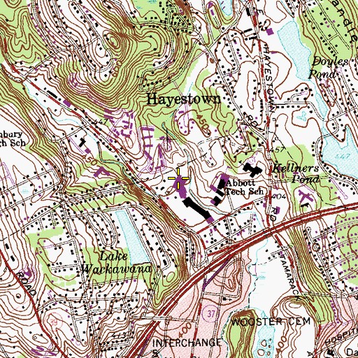 Topographic Map of North Street Shopping Center, CT