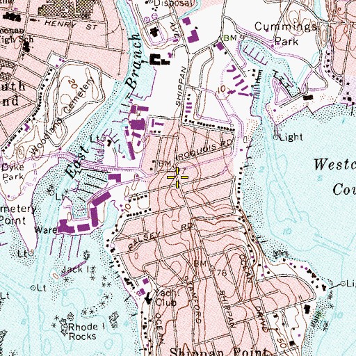 Topographic Map of Our Lady Star of the Sea Church, CT