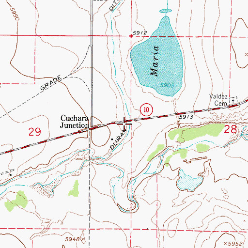 Topographic Map of Duran Ditch, CO