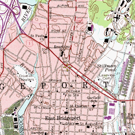 Topographic Map of Pixlee Tavern (historical), CT