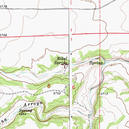 Topographic Map of Ribal Spring, CO