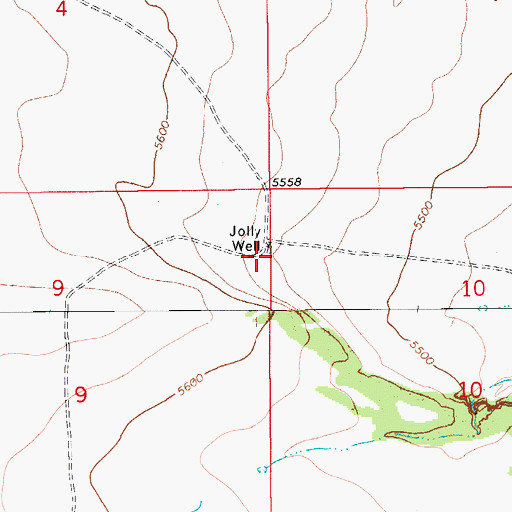 Topographic Map of Jolly Well, CO
