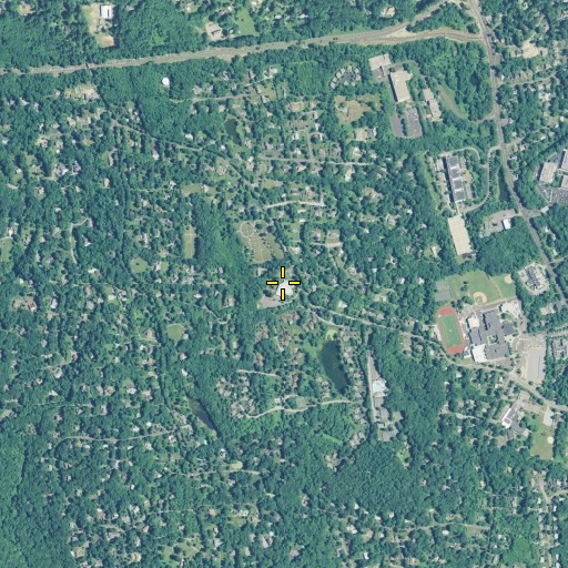 Aerial/Satellite Image of Temple Beth El, CT