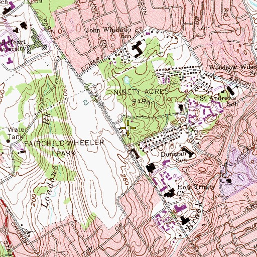 Topographic Map of The Discovery Museum, CT