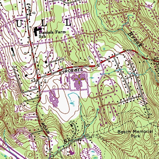 Topographic Map of Trumbull High School, CT