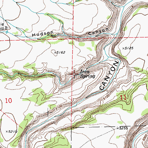 Topographic Map of Iron Spring, CO