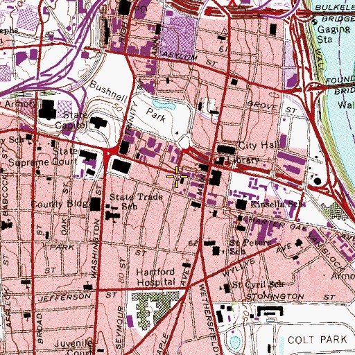 Topographic Map of Holy Trinity Roman Catholic Church, CT
