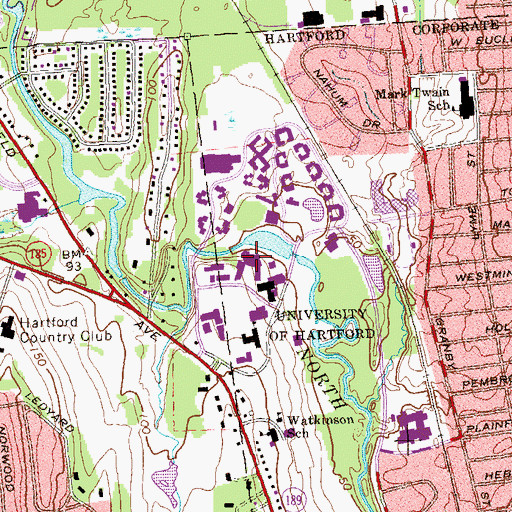 Topographic Map of Joseloff Gallery, CT