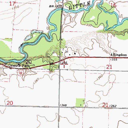 Topographic Map of Country Villa Mobile Home Park, IA