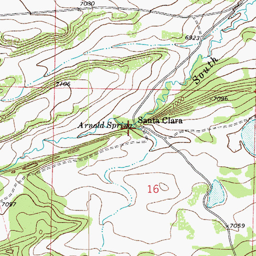 Topographic Map of Arnold Spring, CO