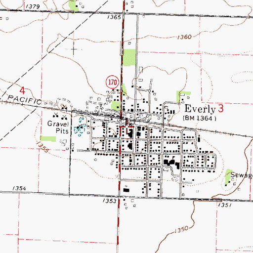Topographic Map of Sunny Brooks School (historical), IA