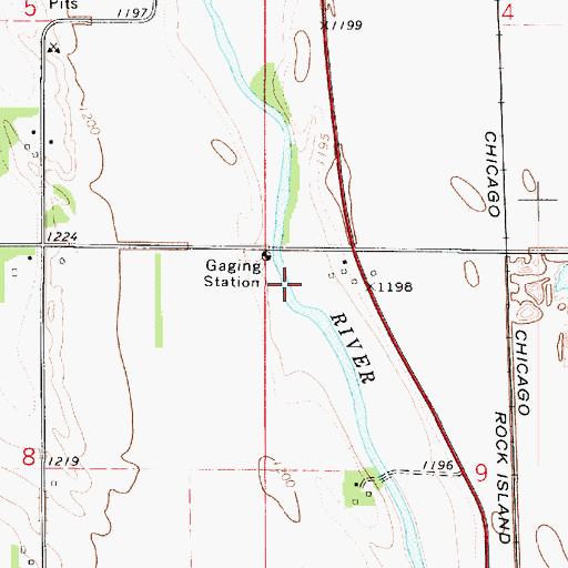Topographic Map of Kuennen Quarry Wildlife Area, IA