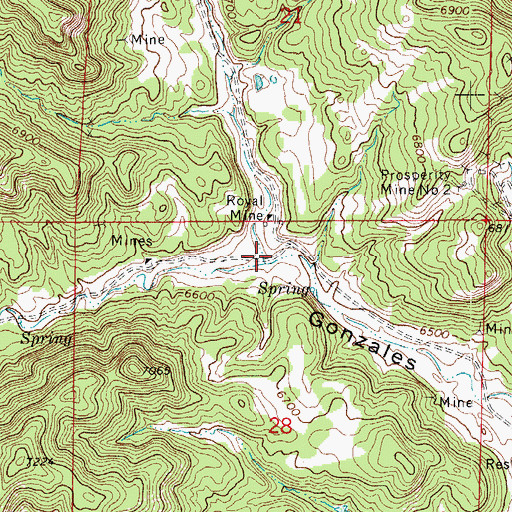 Topographic Map of Brodhead Canyon, CO