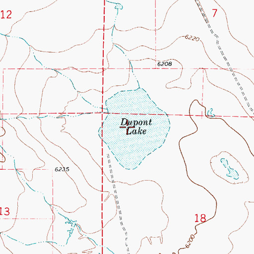 Topographic Map of Dupont Lake, CO