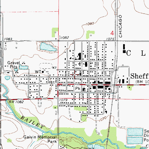 Topographic Map of First United Methodist Church, IA
