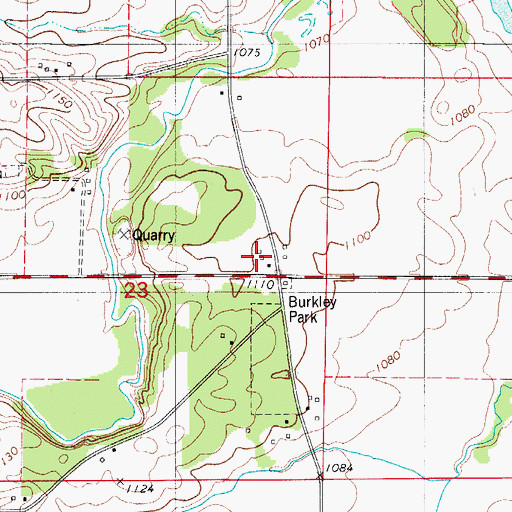 Topographic Map of Old Stone House, IA
