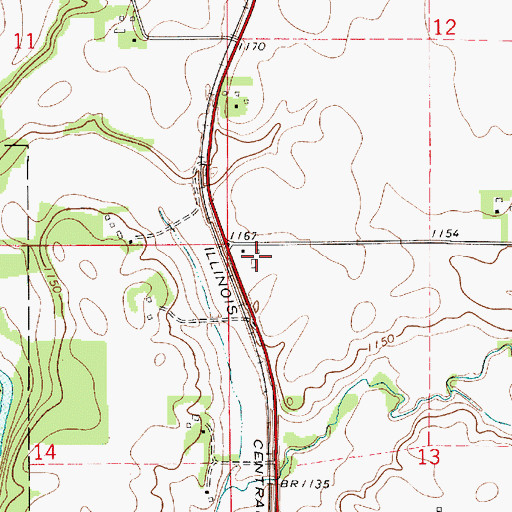 Topographic Map of Hamlin Garland Wildlife Area, IA
