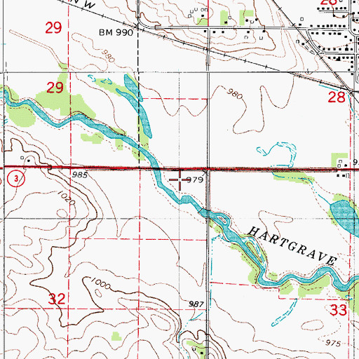Topographic Map of South Fork Park, IA