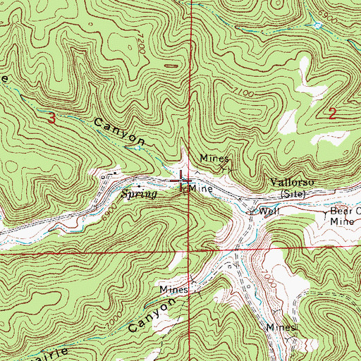 Topographic Map of Ute Canyon, CO