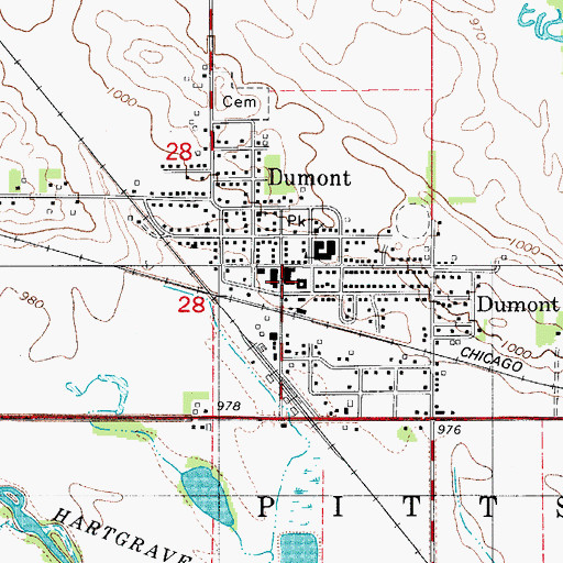 Topographic Map of Dumont Historical Museum, IA